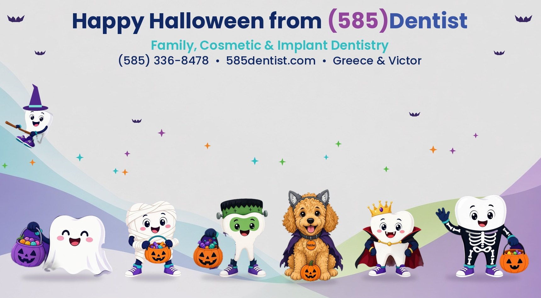 Happy Halloween from (585)Dentist - Family, Cosmetic & Implant Dentistry. (585) 336-8478, 585dentist.com, Greece & Victor